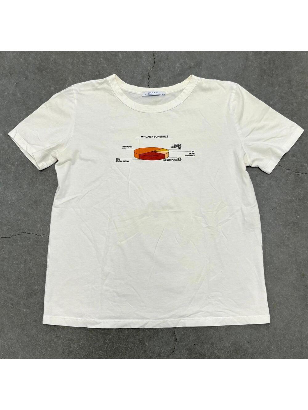 ZARA Woman Daily Schedule T Shirt